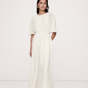 Banana Republic - LINEN-SILK CUT-OUT MAXI DRESS
